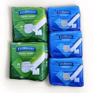 Medline FitRight Underwear OptiFit Briefs Medium 5 Packs Adult‎ Incontinence 100